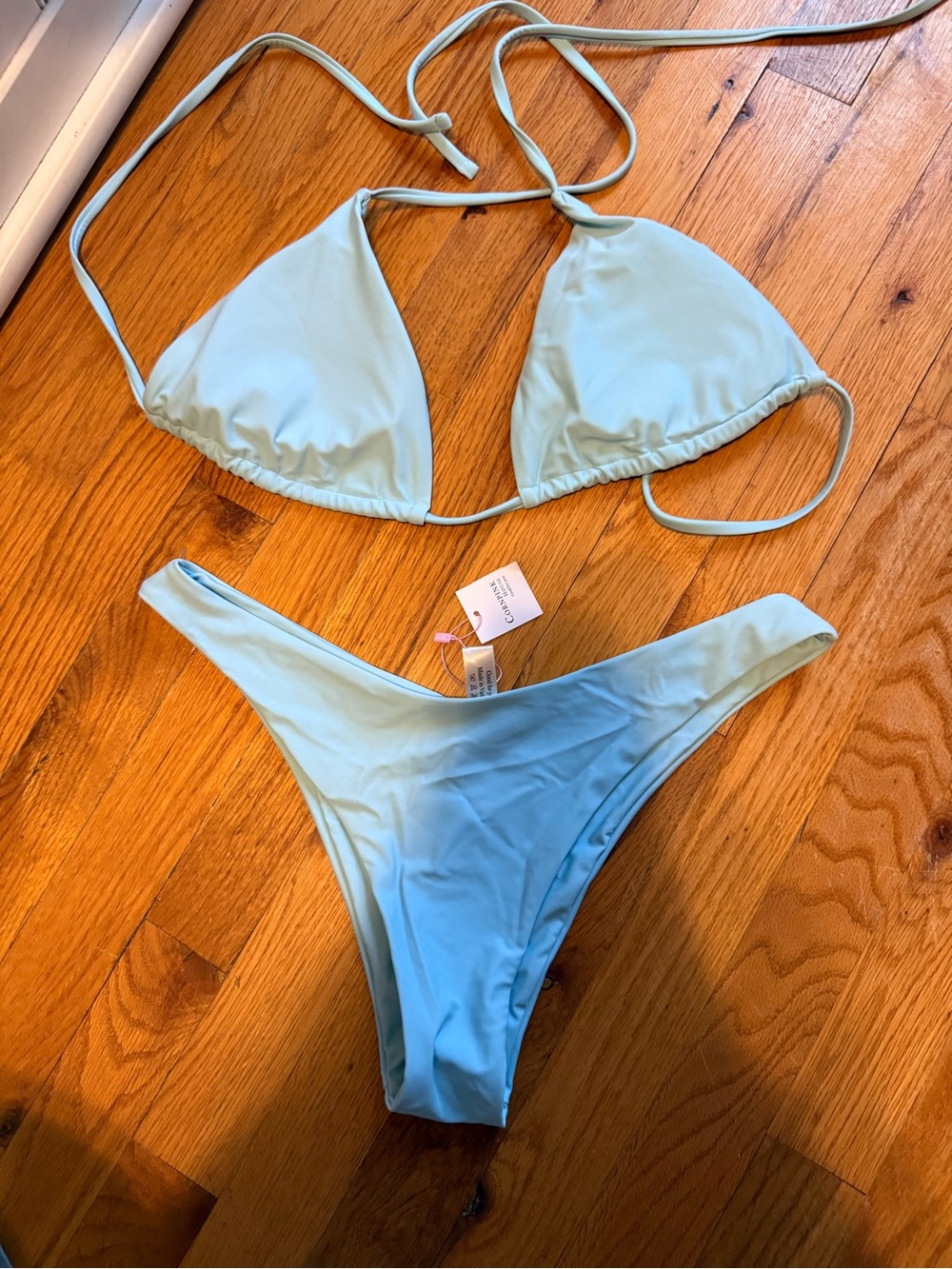 Light Blue Triangle Bikini Set